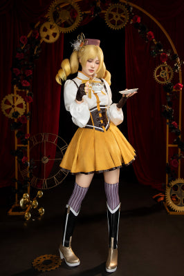 Officially Licensed Puella Magi Madoka Magica Costume Mami Tomoe Cosplay Battle Dress Set - Women M