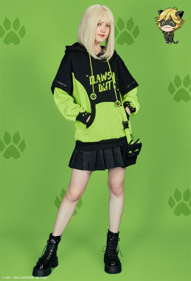Officially Licensed Miraculous Cat Noir Hoodie Set | Long Sleeve Pullover Sweatshirt for Fall - S/M