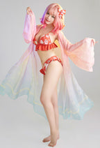 [Officially Licensed] Summer Vibe Women Cute Red Dessert Print Ruffle Bikini Set - Women M