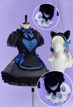 Cat Paw Maid Dress Set with Apron - Women S