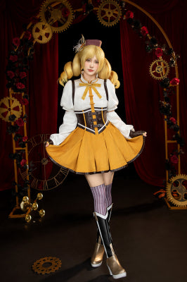 Officially Licensed Puella Magi Madoka Magica Costume Mami Tomoe Cosplay Battle Dress Set - Women XL