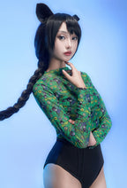 Officially Licensed Miraculous Cat Noir Print Beach Cover Up | Lady Noir Women's Long Sleeve Swimsuit Cover Up - Women M