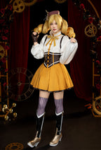 Officially Licensed Puella Magi Madoka Magica Costume Mami Tomoe Cosplay Battle Dress Set - Women S