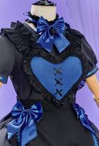 Cat Paw Maid Dress Set with Apron - Women L