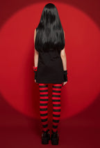 [Officially Licensed] Emily the Strange Emily Cosplay Costume Cat Print Dress for Halloween - Women XL