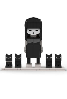 [Officially Licensed] Emily the Strange Micotaku Brick Building Set Emily and Kittens Brick Building Set - One Size