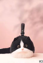 Faux Fur Cat Shoulder Bag Various Cat Types Design Bag Large Size - #1