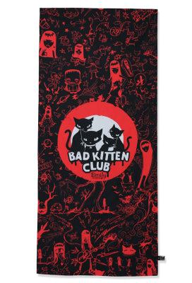 [Officially Licensed] Emily the Strange Beach Towel Red Black Bad Kitten Club Print Towel - S