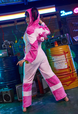 Officially Licensed Street Fighter 6 Juri Jumpsuit Costume Juri Plush Onesie Pajama Cosplay Costume - Women L