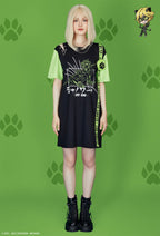 Officially Licensed Miraculous Cat Noir Costume Adrien Printed Dress Daily Wear - Women L
