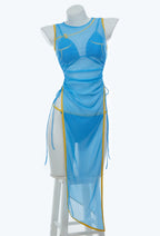 Officially Licensed Street Fighter Classic Chun-Li Inspired Two-Piece Swimsuit - Women XL