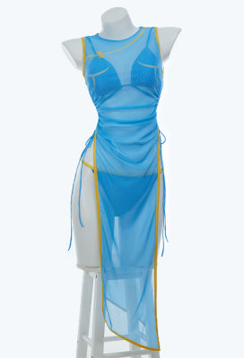 Officially Licensed Street Fighter Classic Chun-Li Inspired Two-Piece Swimsuit - Women XL