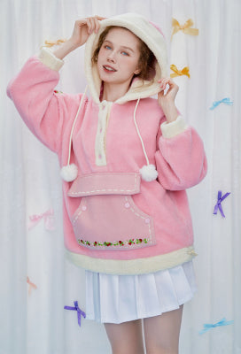 [Officially Licensed] Strawberry Shortcake × Micotaku Ice Cream Cone Hoodie - S/M