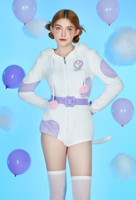 [Officially Licensed] Goodnight Pajamals x Micotaku Cow Momo Women Romper Home Wear Onesie Pajama - Women L