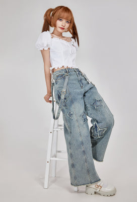 Micotaku Loose Fit Casual Denim Jeans - Women S