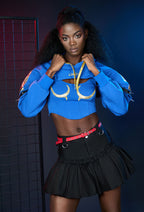 Officially Licensed Street Fighter 6 Chun-Li Furry Paw Hoodie - Women M