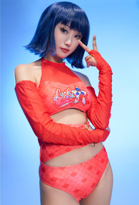 Officially Licensed Miraculous AquaBug Swimsuit | Women's Heart Ring Cut-Out One-Piece Bathing Suit - Women S