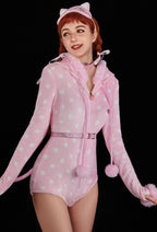 [Officially Licensed] Strawberry Shortcake x Micotaku Strawberry Crunch Ice Cream Onesie - Women S