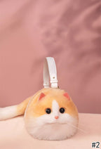 Faux Fur Cat Shoulder Bag Various Cat Types Design Bag Large Size - #3