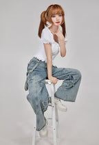 Micotaku Loose Fit Casual Denim Jeans - Women M