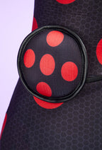 Officially Licensed Miraculous Ladybug Miss Fortune Cosplay Costume | Dark Ladybug Marinette Bodysuit for Halloween Costume - Women M