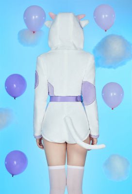 [Officially Licensed] Goodnight Pajamals x Micotaku Cow Momo Women Romper Home Wear Onesie Pajama - Women XL