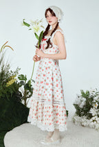 Officially Licensed Strawberry Shortcake × Micotaku Women Midi Dress Daily Wear - Women L