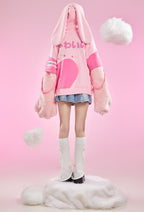 Officially Licensed Winx Club Costume Women’s Pullover Hoodie | Detachable Furry Cat Paw Gloves - L/XL