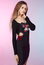 Officially Licensed Winx Club Women's Bodycon Dress Bloom Flora Costume Printed Camisole Dress Casual Cocktail Dress - Women M