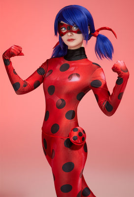 Officially Licensed Miraculous Ladybug Cosplay Costume Screen Print Jumpsuit for Halloween Costume - Women M