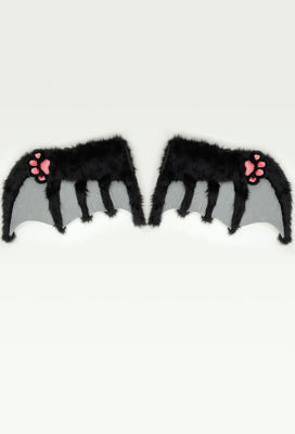 Micotaku Fursuit Bat Wings Plush Wings with Paw Sleeves Halloween Costume - One Size