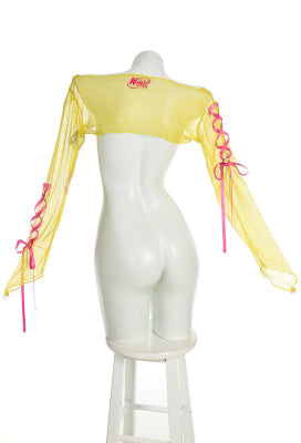 Officially Licensed Winx Club Women's Bloom Costume Long Sleeves Shrug Rash Guard Shirt Cover UP Top - Women L