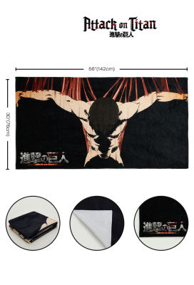 Official Licensed Attack on Titan Bath Towel Quick-Dry & Durable