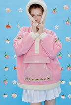 [Officially Licensed] Strawberry Shortcake × Micotaku Ice Cream Cone Hoodie - L/XL