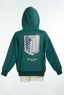 Official Licensed Attack on Titan Survey Corps Emblem Hoodie - S/M