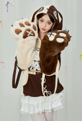 Micotaku Easter Bunny Paw Hoodie Daily Wear - L/XL