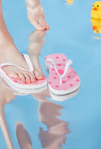 [Officially Licensed] Strawberry Shortcake x Micotaku Strawberry Printed Pink Flip Flops - M
