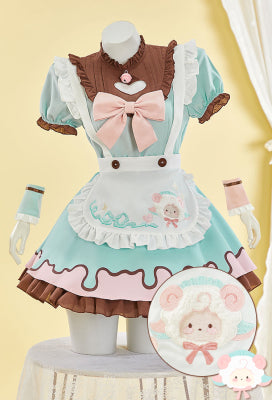 Two-Tone Little Lamb Maid Costume Set - Women L