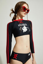 Officially Licensed Winx Club Flora Costume Two Piece Bikini Set - Women M