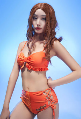 Officially Licensed Miraculous Rena Rouge Costume Bikini Set | Women's Orange Lace-Up Swimsuit Fox Hero Bathing Suit - Women S