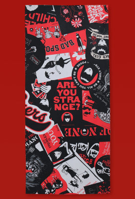 [Officially Licensed] Emily the Strange Emily Multi Graphic Beach Towel - S/M