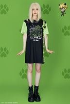 Officially Licensed Miraculous Cat Noir Costume Adrien Printed Dress Daily Wear - Women M