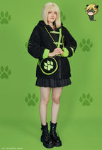 Officially Licensed Miraculous Cat Noir Costume 'Claws Out' Hooded Jacket | Women's Fleece Jacket for Daily Wear - S/M
