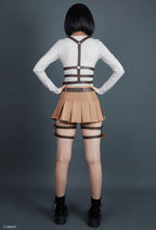 Official Licensed Attack on Titan Cosplay Survey Corps Polo+Skirt Set Costume - Women L