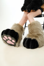 Plush Furry Boots Fursuit Costume Paw Shoes Halloween Accessories - #1