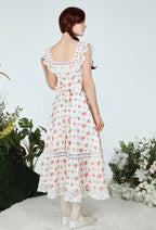 Officially Licensed Strawberry Shortcake × Micotaku Women Midi Dress Daily Wear - Women S