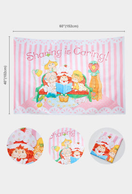 Officially Licensed Strawberry Shortcake Reversible Tapestry Wall Hanging - One Size