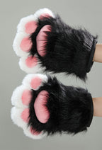 Micotaku Fluffy Furry Costume Paw Gloves Cute Plush Cat Paw Gloves - #2