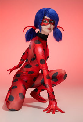Officially Licensed Miraculous Ladybug Cosplay Costume Screen Print Jumpsuit for Halloween Costume - Women S