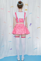 [Officially Licensed] Strawberry Shortcake × Micotaku Pink Corset Top and Skirt Set - Women XL